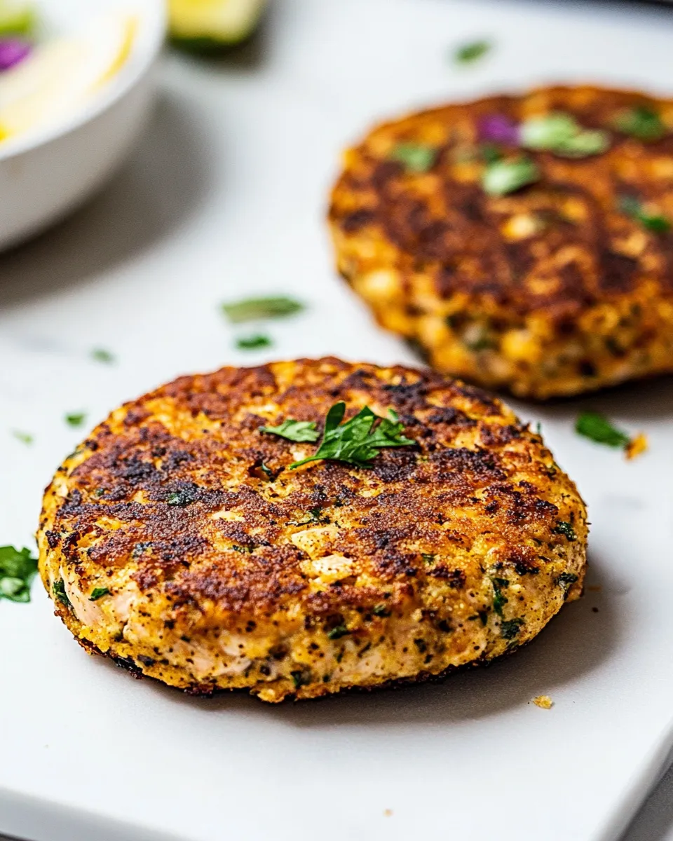 Quick Air Fryer Salmon Patties shot