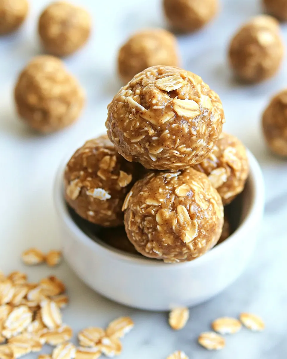 Delicious Almond Butter Oat Balls shot