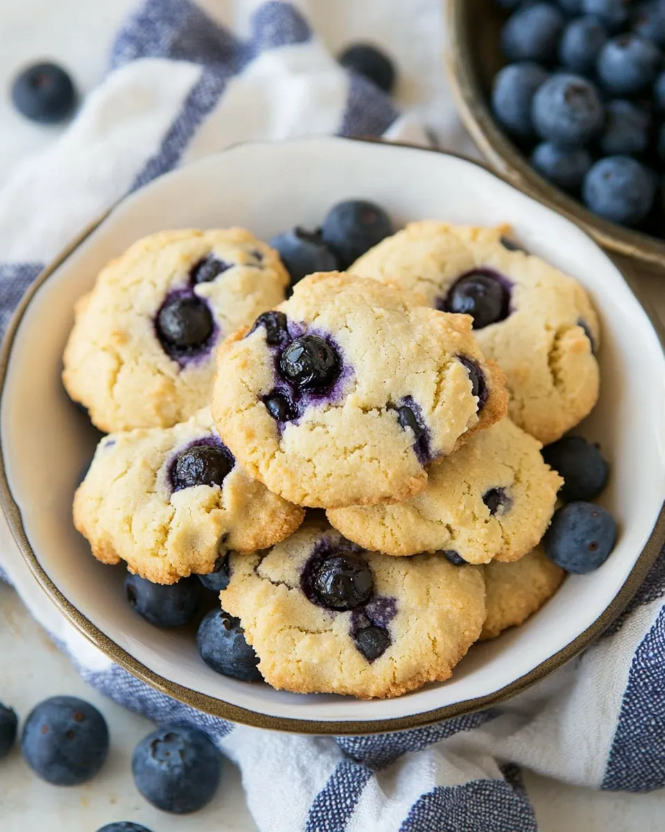Easy Almond Flour Blueberry Cookies recipe photo