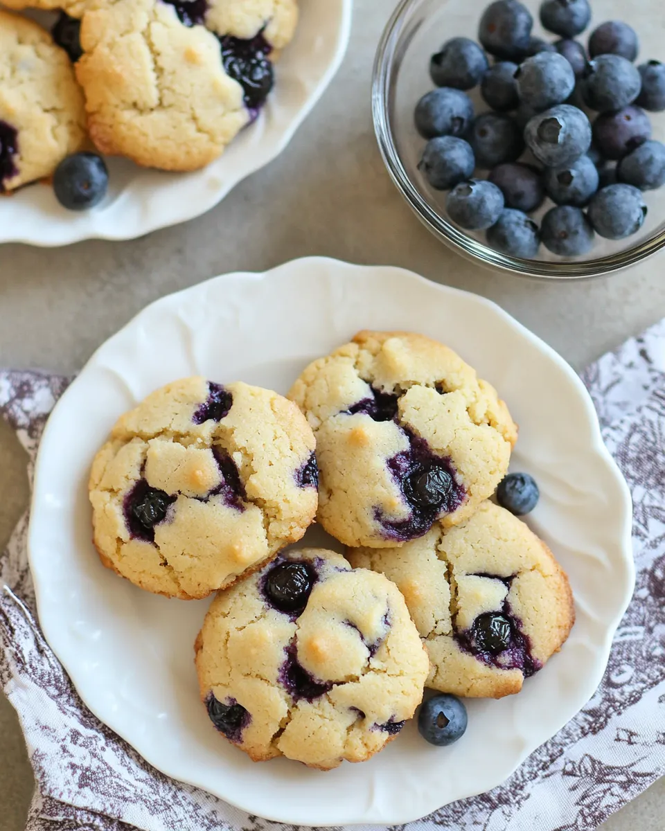Best Almond Flour Blueberry Cookies shot