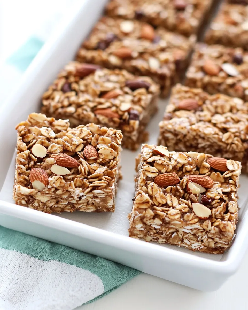 Easy Almond Granola Bars recipe photo