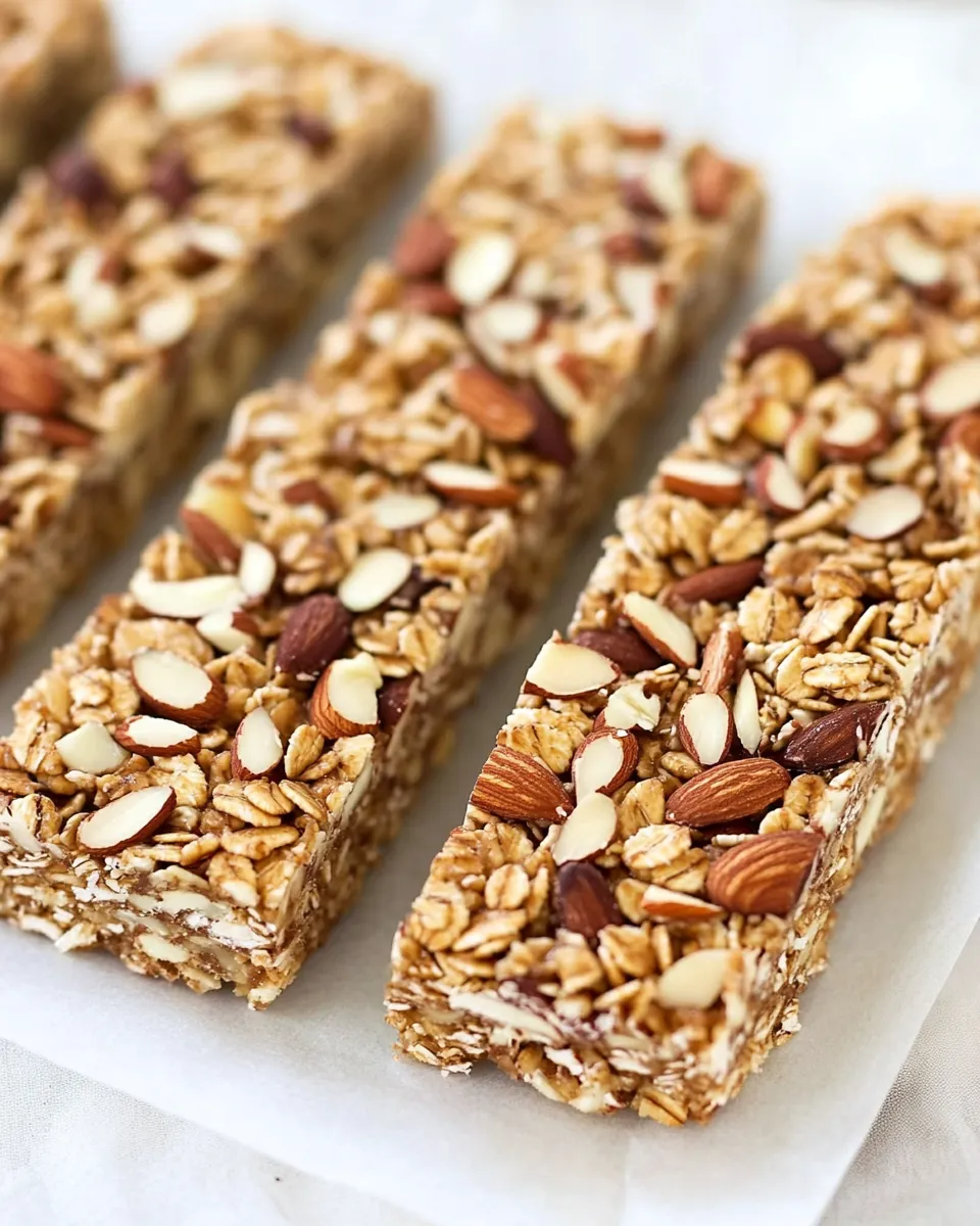 Delicious Almond Granola Bars shot