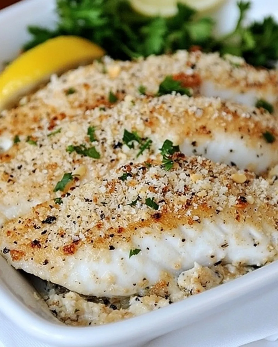 Easy Almond and Parmesan Baked Fish photo