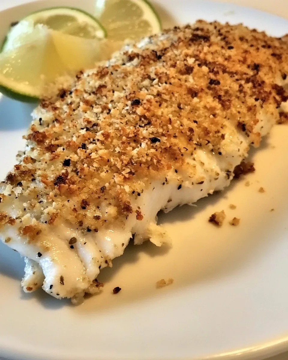 Delicious Almond and Parmesan Baked Fish image