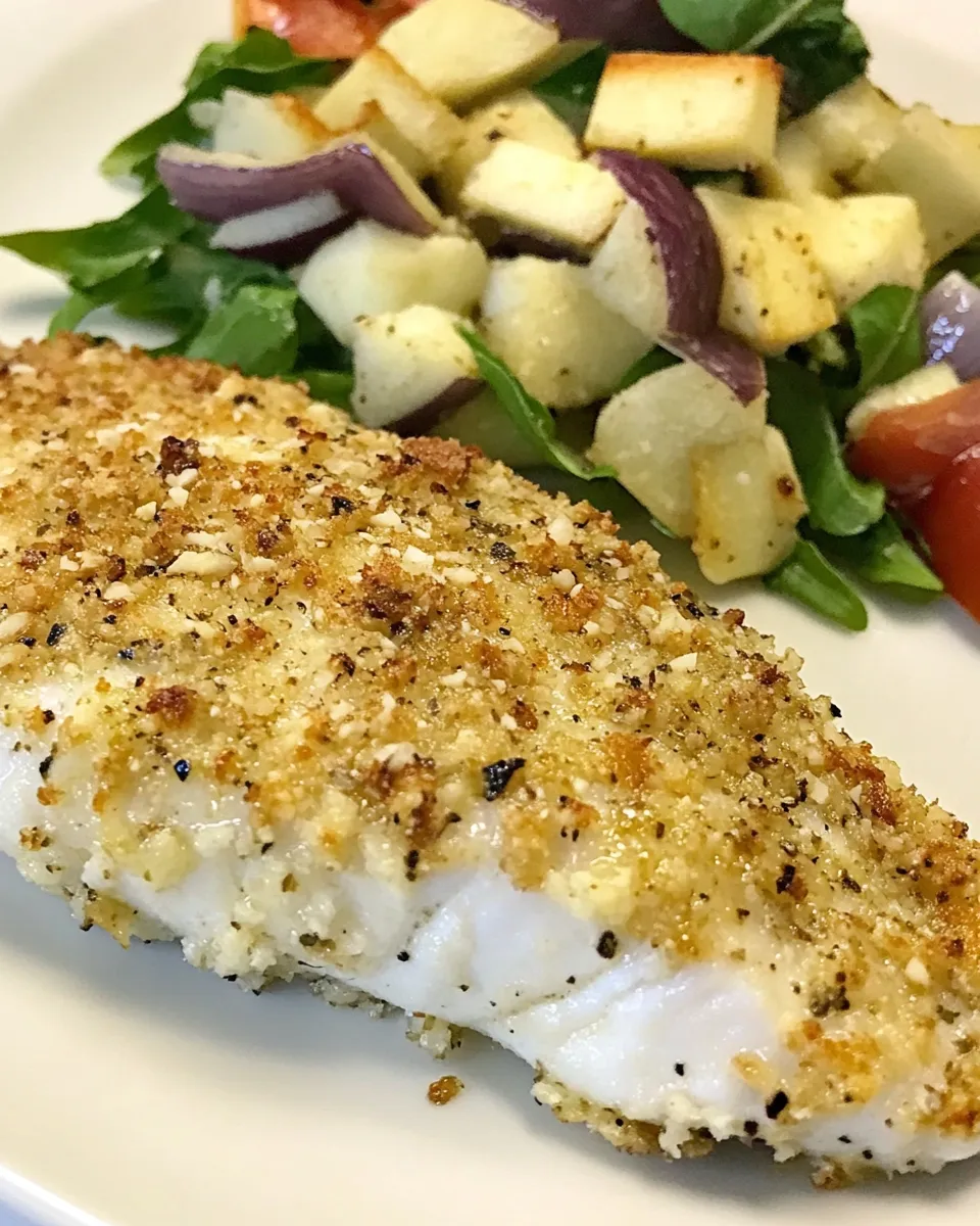 Healthy Almond and Parmesan Baked Fish shot