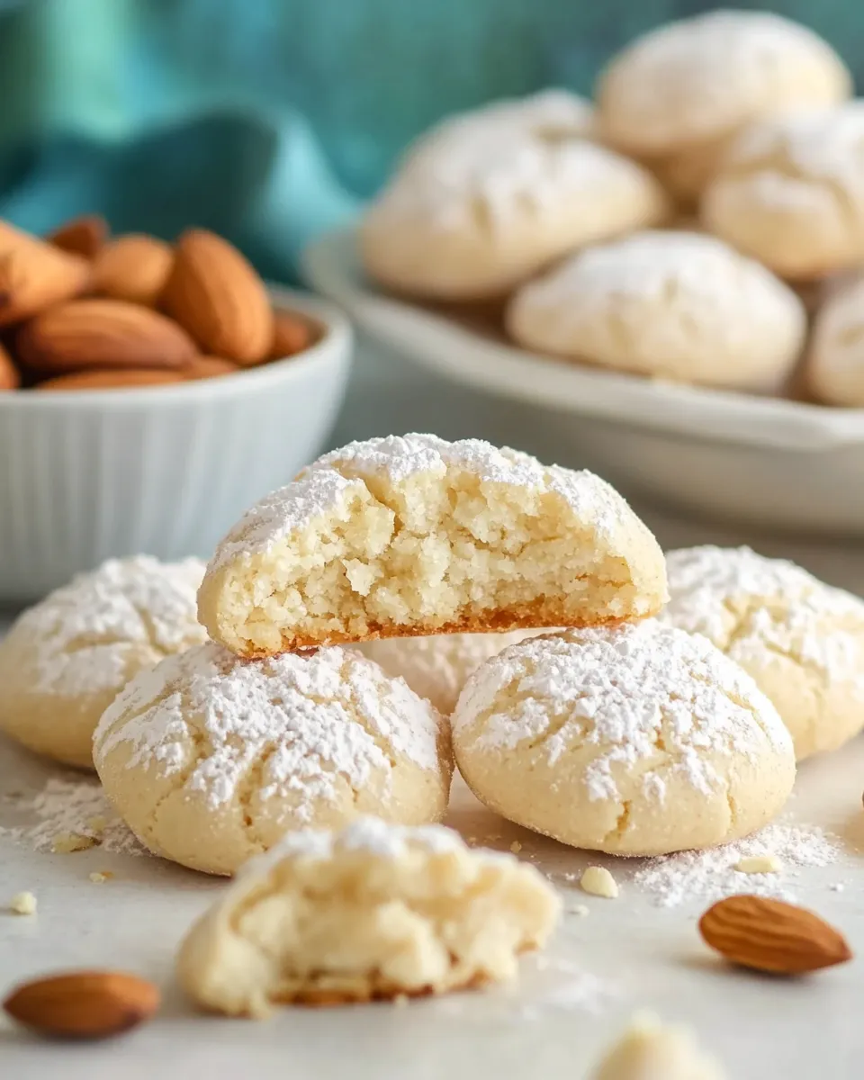 Classic Amaretti Cookies - Italian Almond Cookies image
