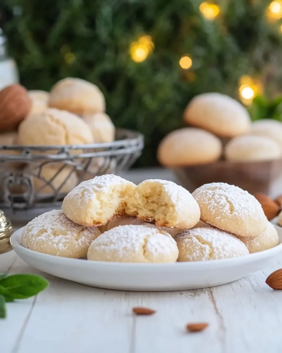 Easy Amaretti Cookies - Italian Almond Cookies recipe photo