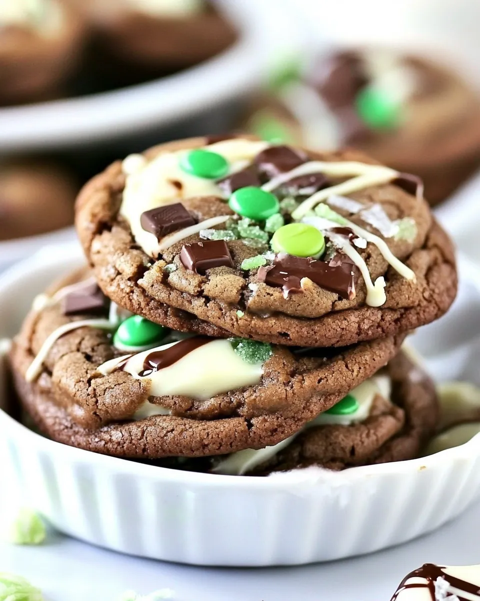 Homemade Andes Triple Chocolate Mint Pudding Cookies photo