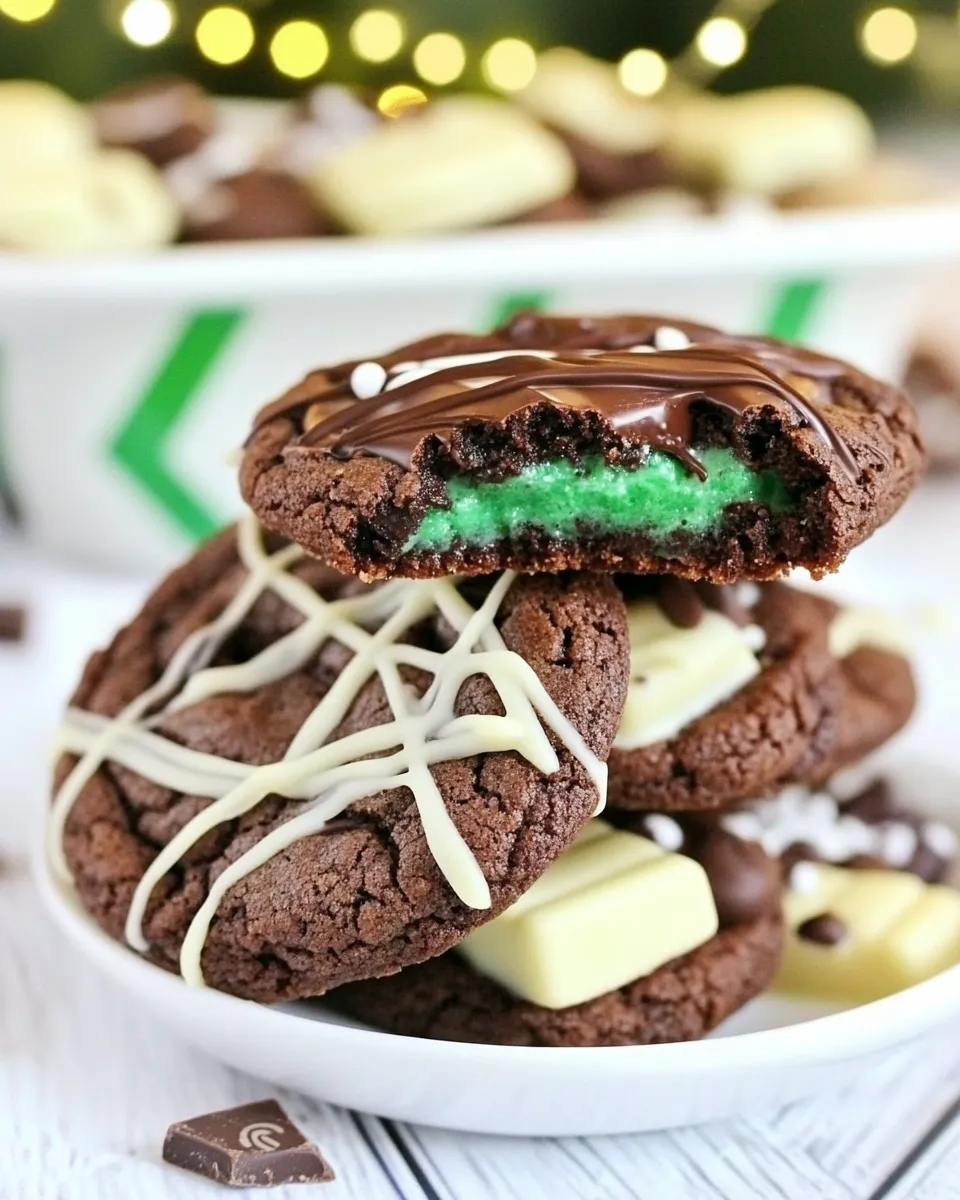Delicious Andes Triple Chocolate Mint Pudding Cookies image