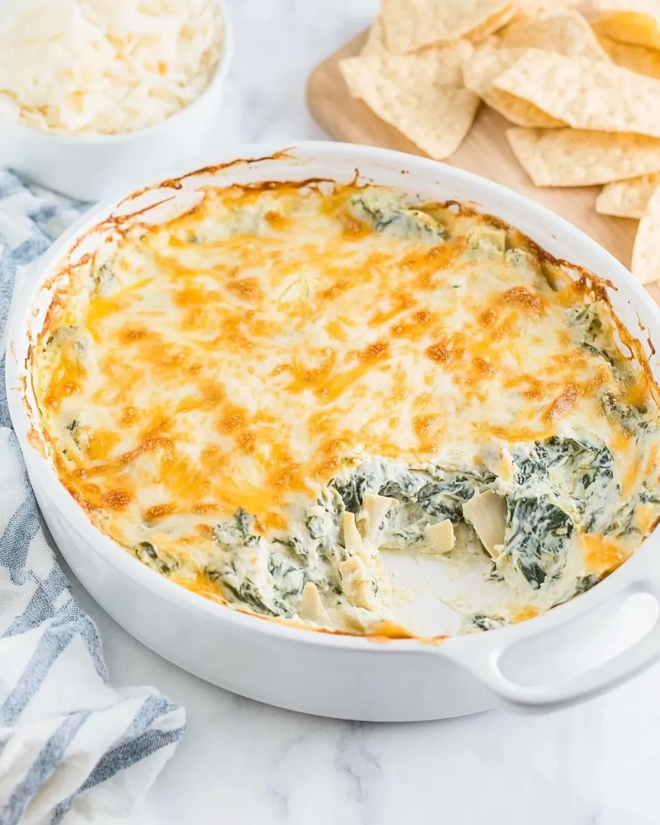 Classic Applebees Spinach Artichoke Dip Easy Copycat Recipe image