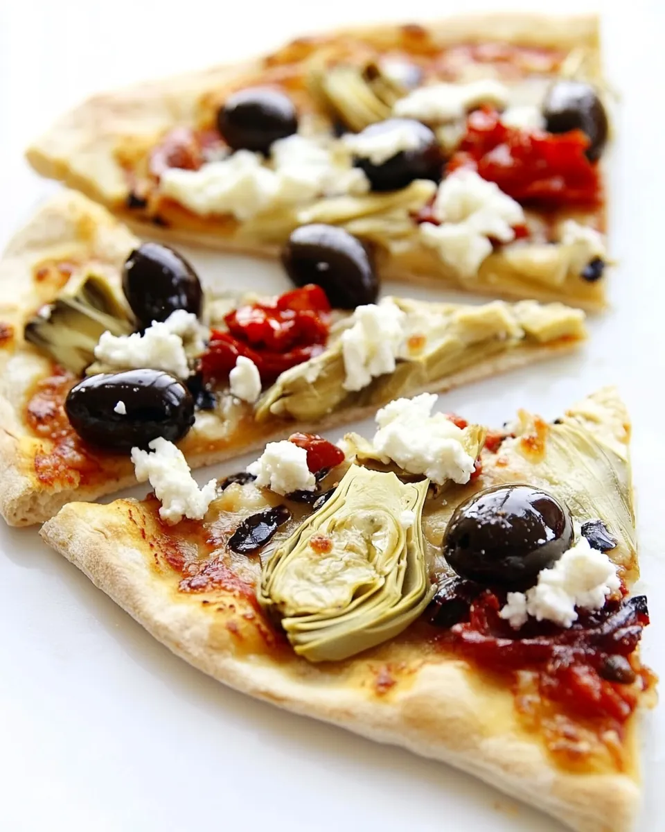 Best Artichoke Heart, Olive, and Goat Cheese Pizza recipe photo