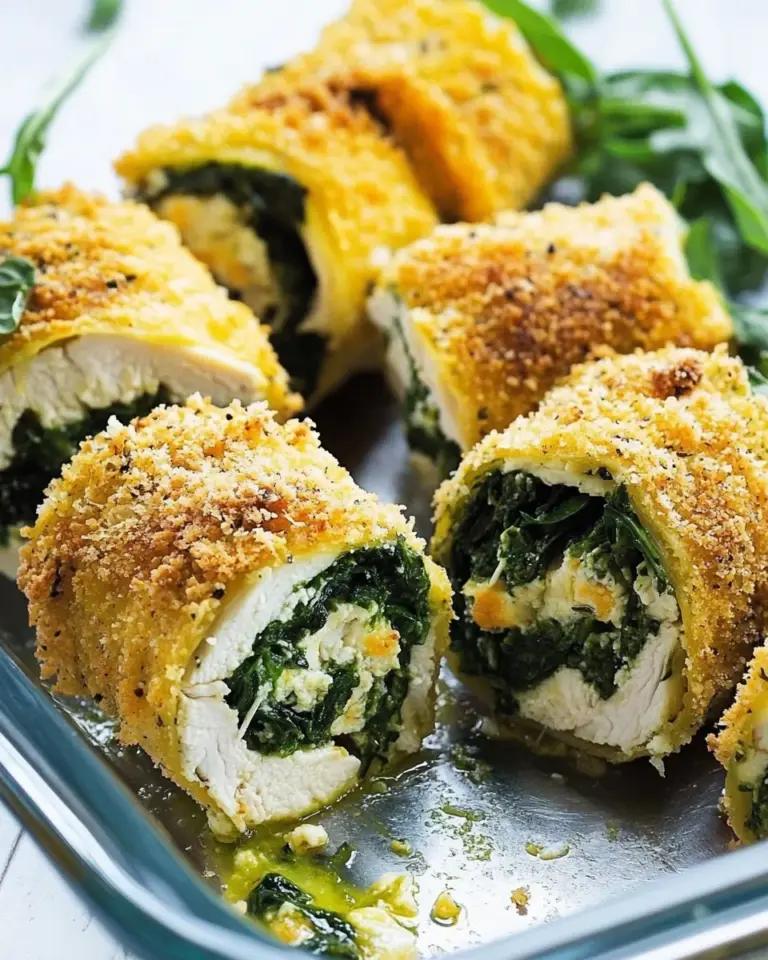 Homemade Baked Chicken Rollatini with Spinach photo