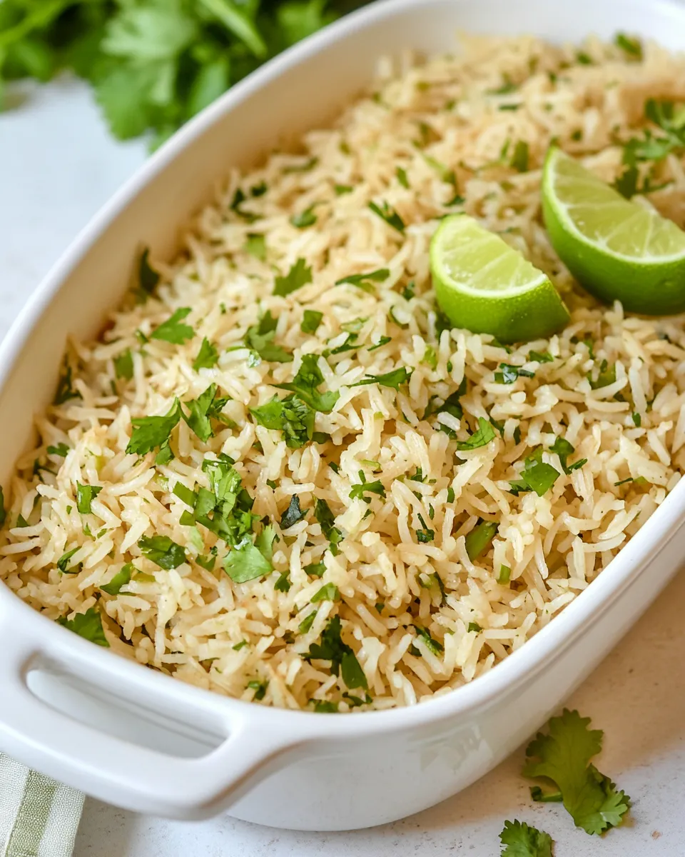Savory Baked Cilantro-Lime Rice shot