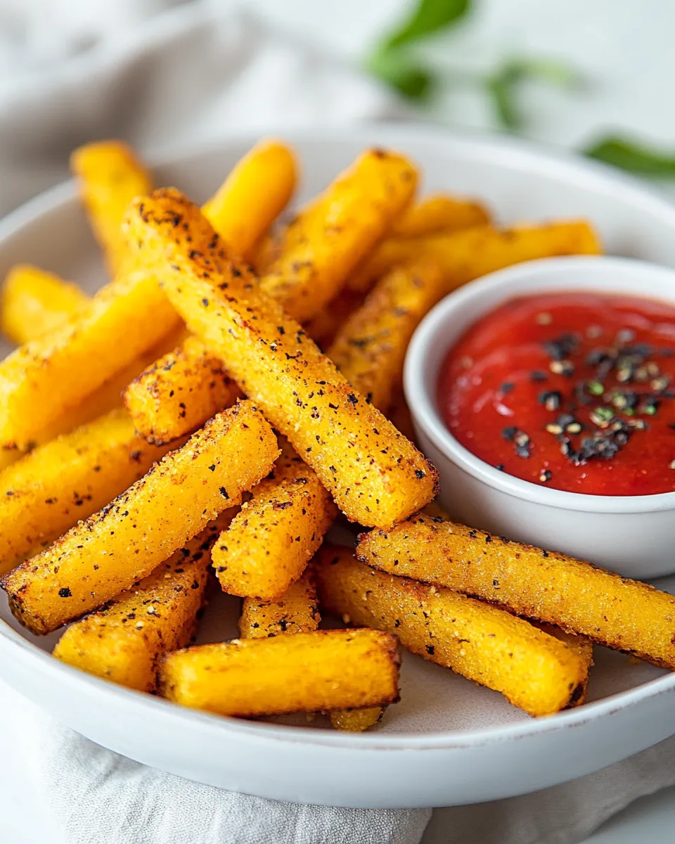 Healthy Baked Crispy Polenta Fries recipe photo
