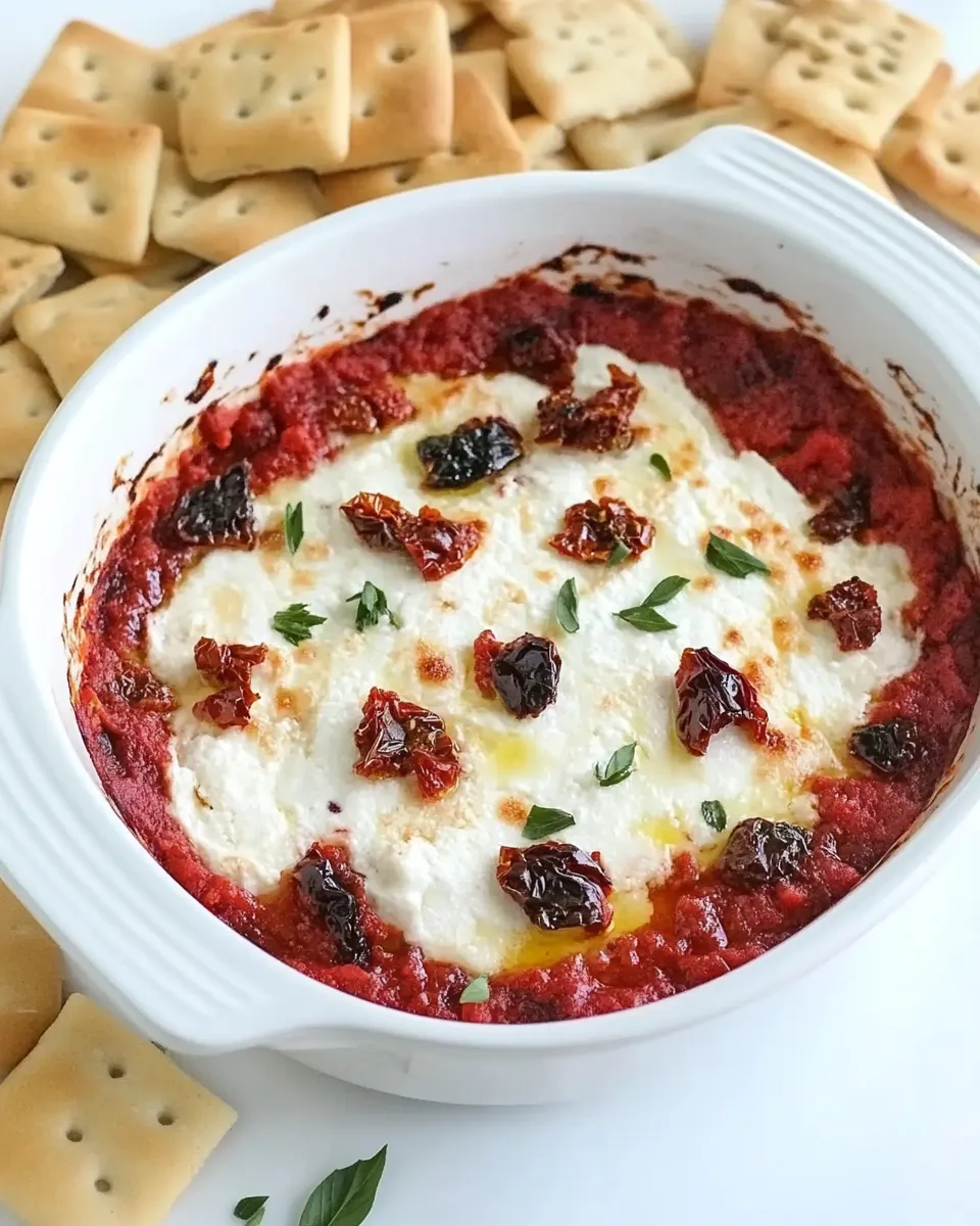 Classic Baked Goat Cheese and Sun-Dried Tomato Dip image