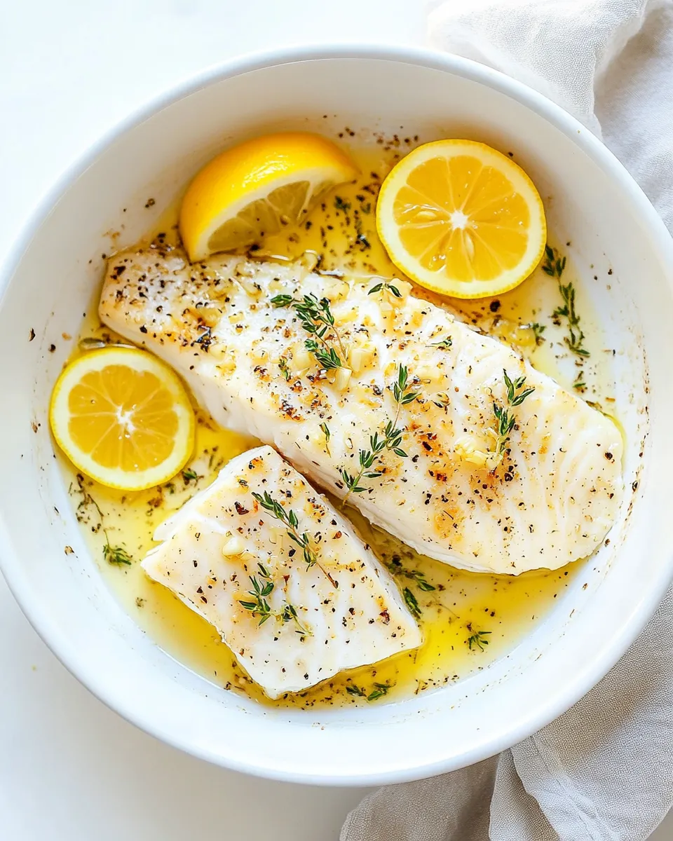 Easy Baked Halibut with Garlic Butter photo