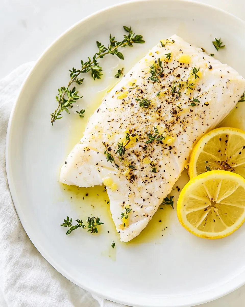 Delicious Baked Halibut with Garlic Butter image