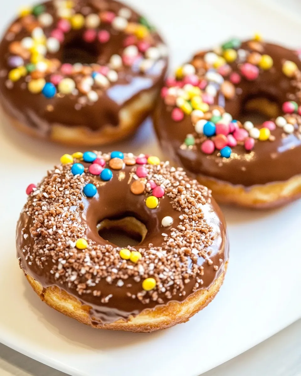 Best Baked Nutella Doughnuts with Nutella Glaze shot