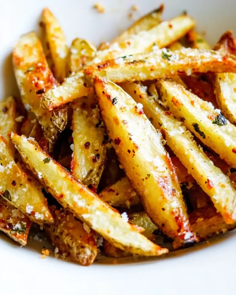Homemade Baked Parmesan Basil Fries photo