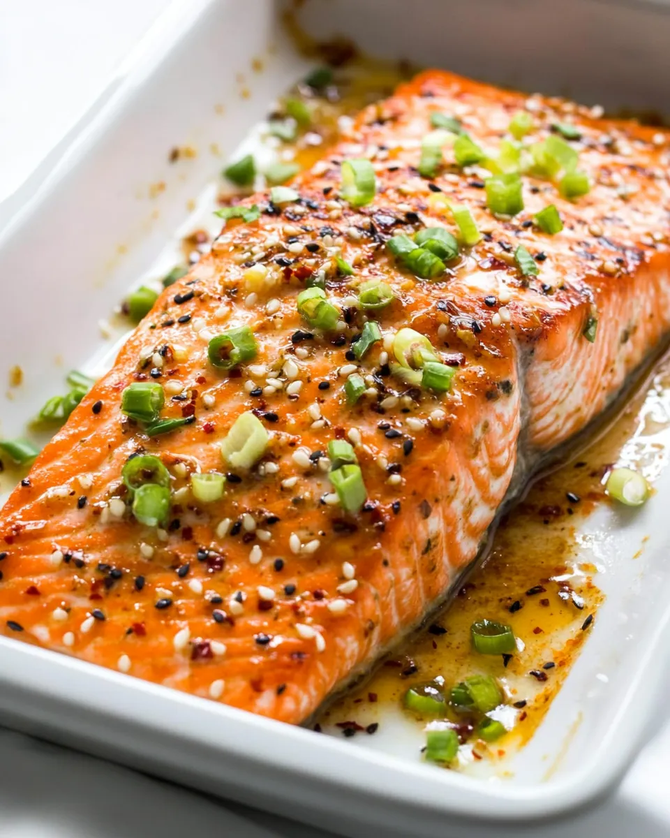 Healthy Baked Sweet Chili Garlic Salmon recipe photo