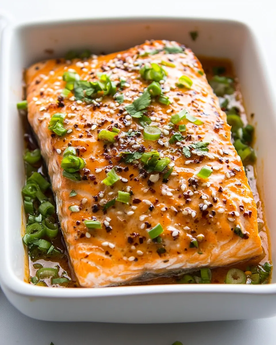 Savory Baked Sweet Chili Garlic Salmon shot