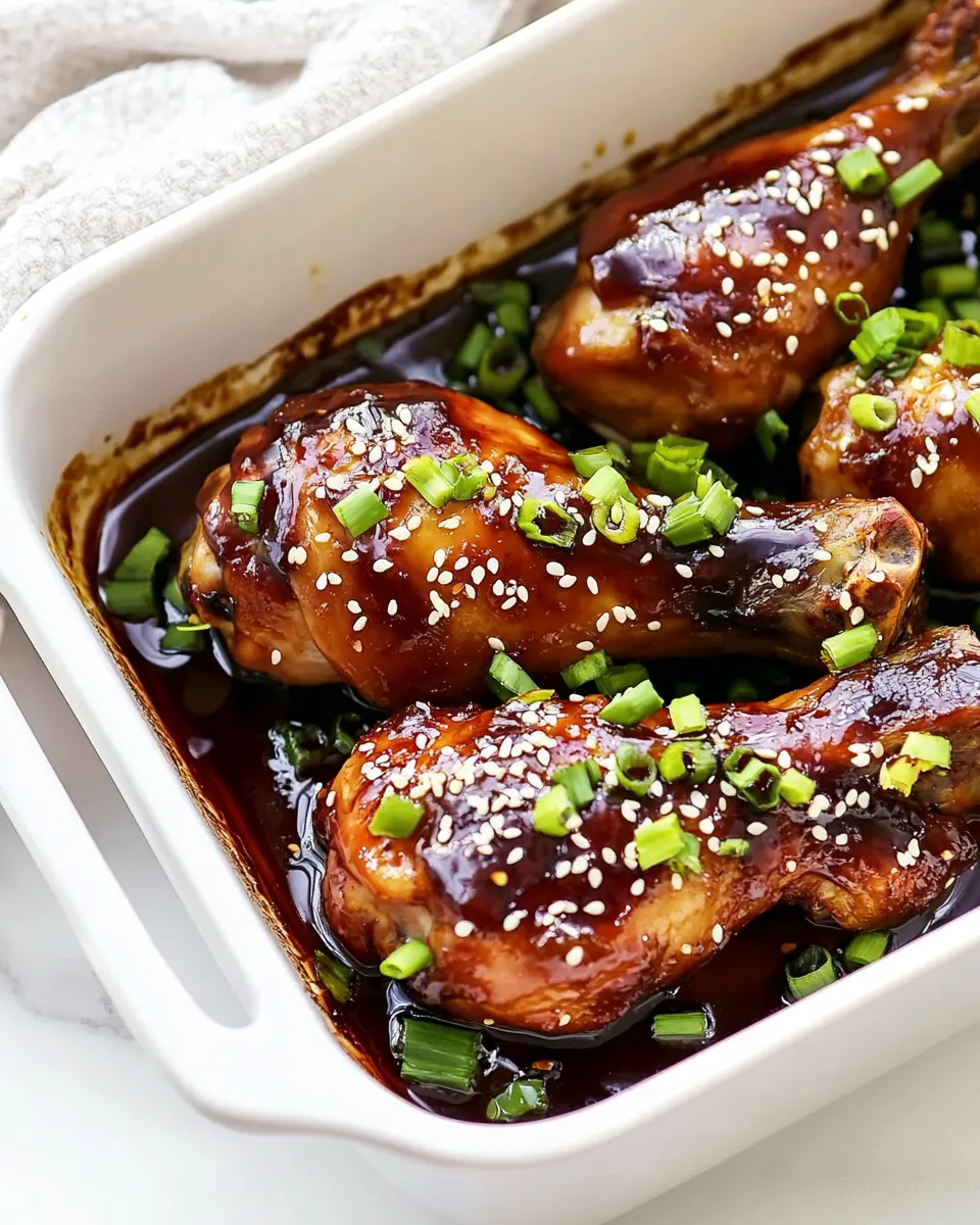 Homemade Baked Teriyaki Chicken Drumsticks dish photo