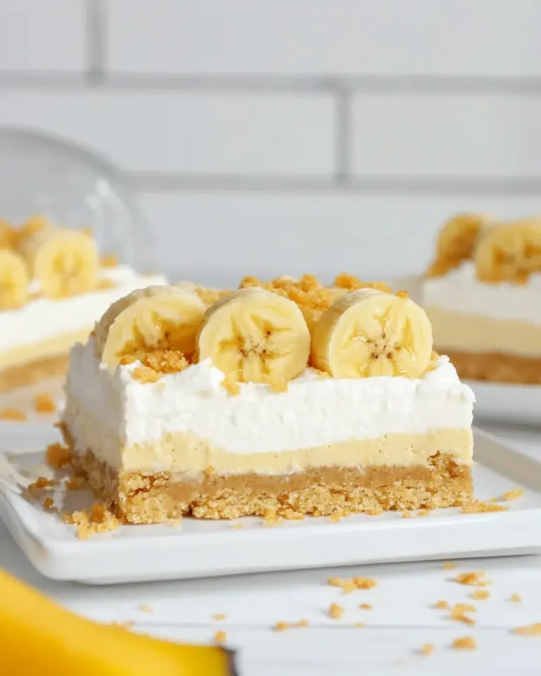 Homemade Banana Pudding Cheesecake Bars photo