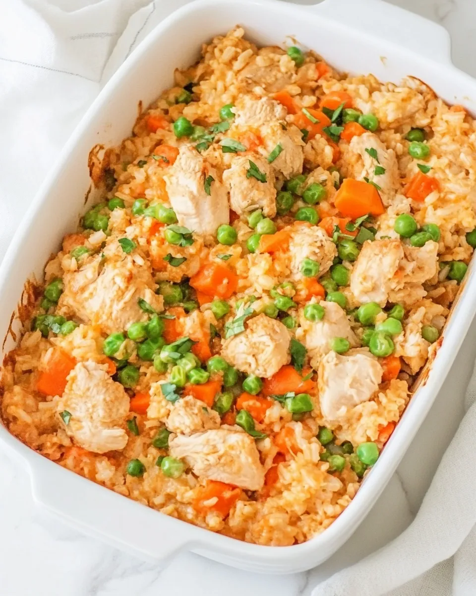Savory Bang Bang Chicken and Rice Bake dish photo