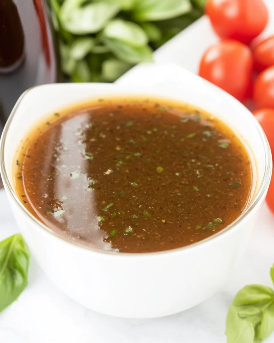 Classic Basil Balsamic Dressing (Oil-Free!) image