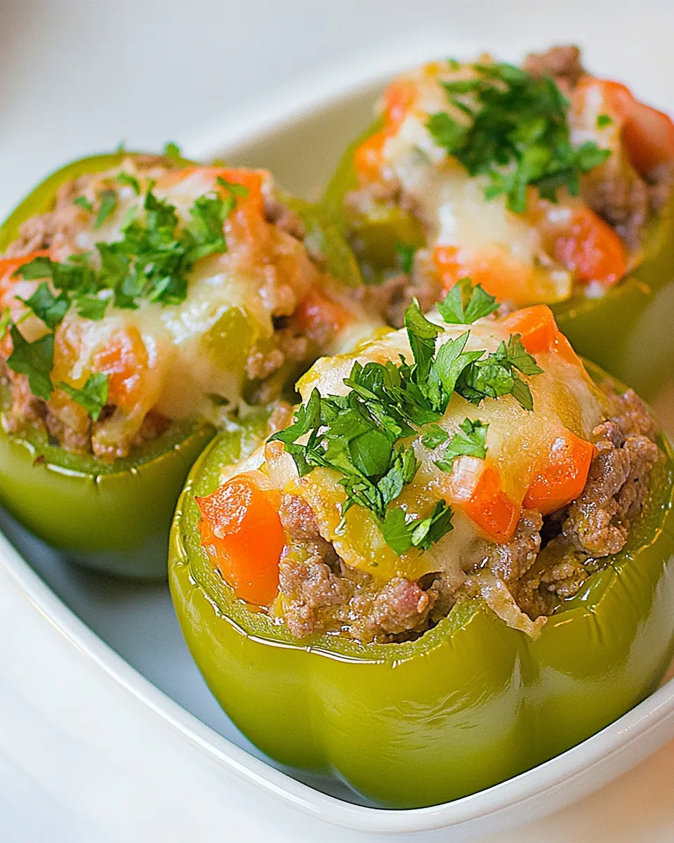 Easy Beef Stuffed Bell Peppers recipe photo