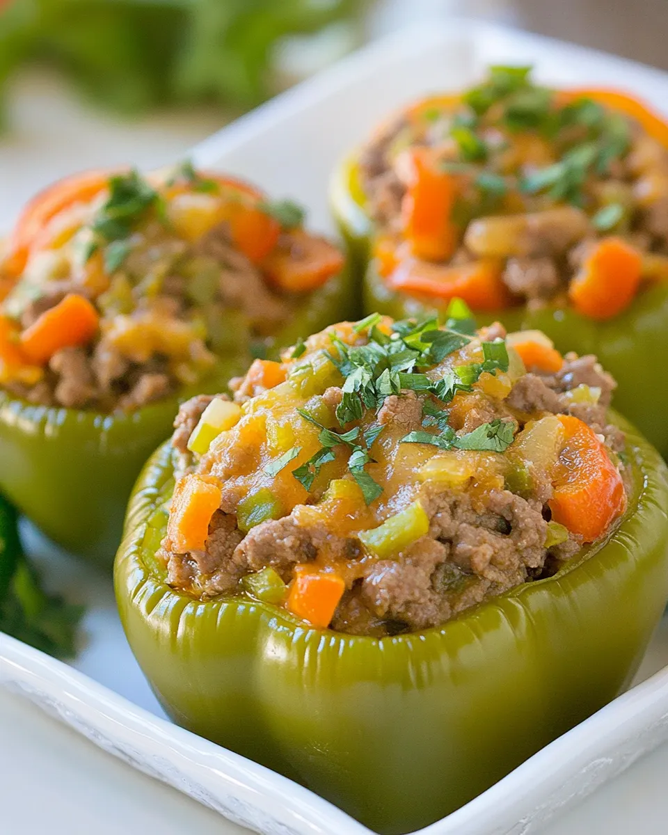 Delicious Beef Stuffed Bell Peppers shot