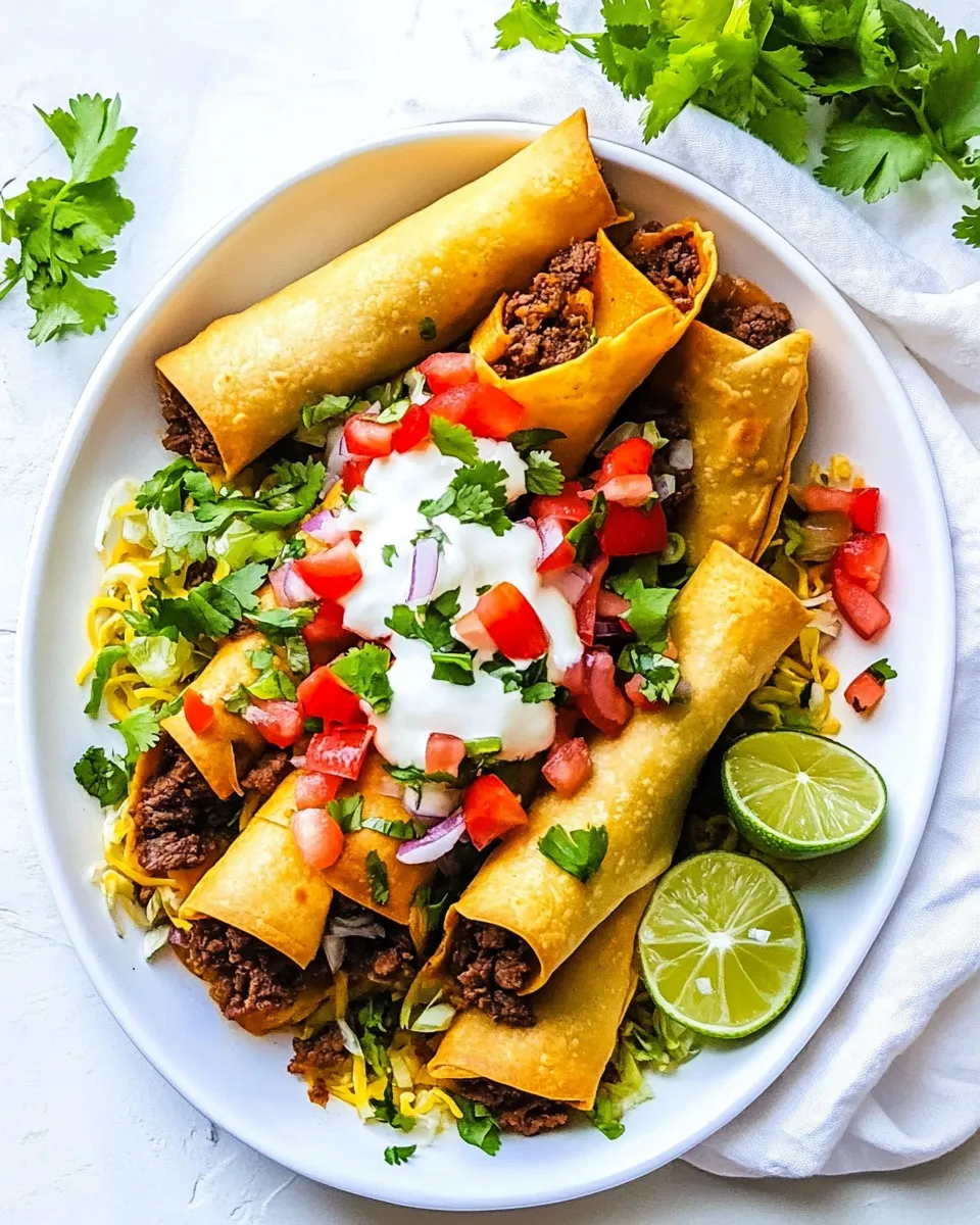 Delicious Beef Taquitos image
