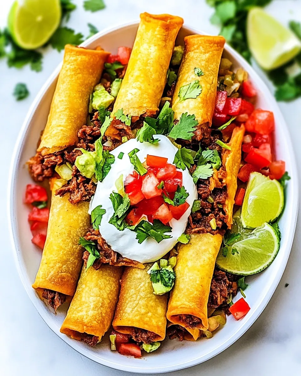 Savory Beef Taquitos dish photo