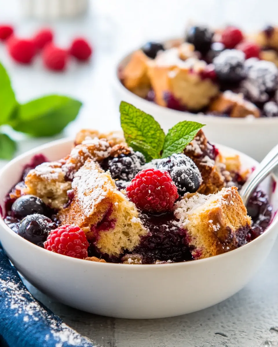 Easy Berry Brioche Bread Pudding recipe photo