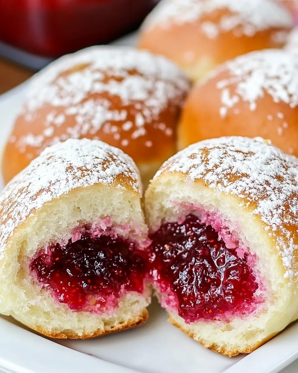 Homemade Berry Jam Filled Buns photo