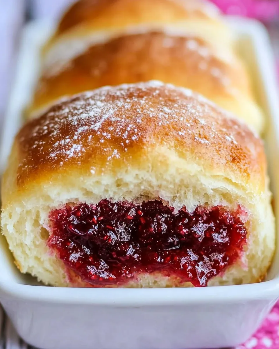 Easy Berry Jam Filled Buns recipe photo