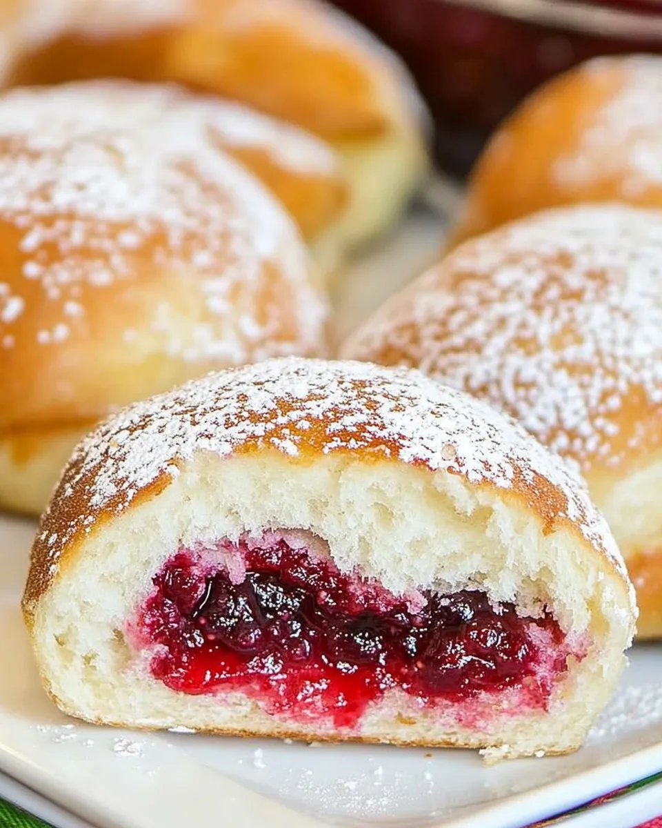 Delicious Berry Jam Filled Buns shot