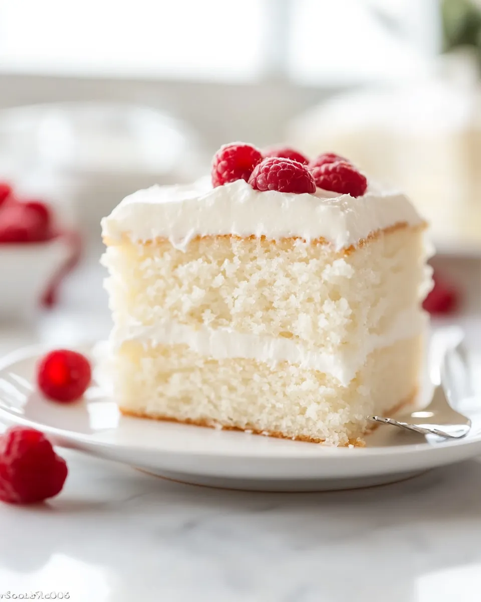 Classic Best White Cake Recipe (Great with ANY Frosting Recipe) image