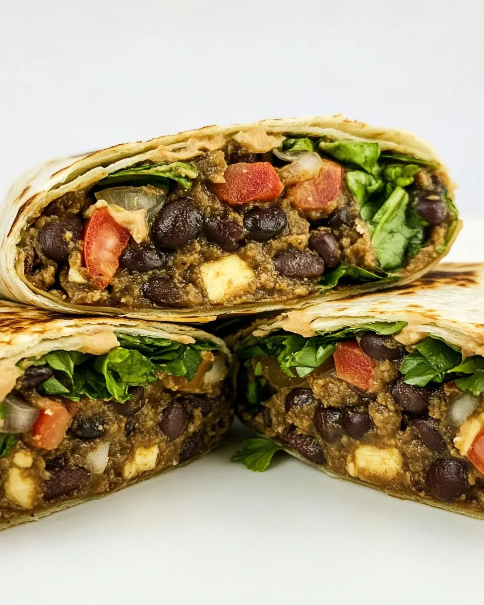 Delicious Black Bean Burger Wrap with Chipotle Aioli recipe photo