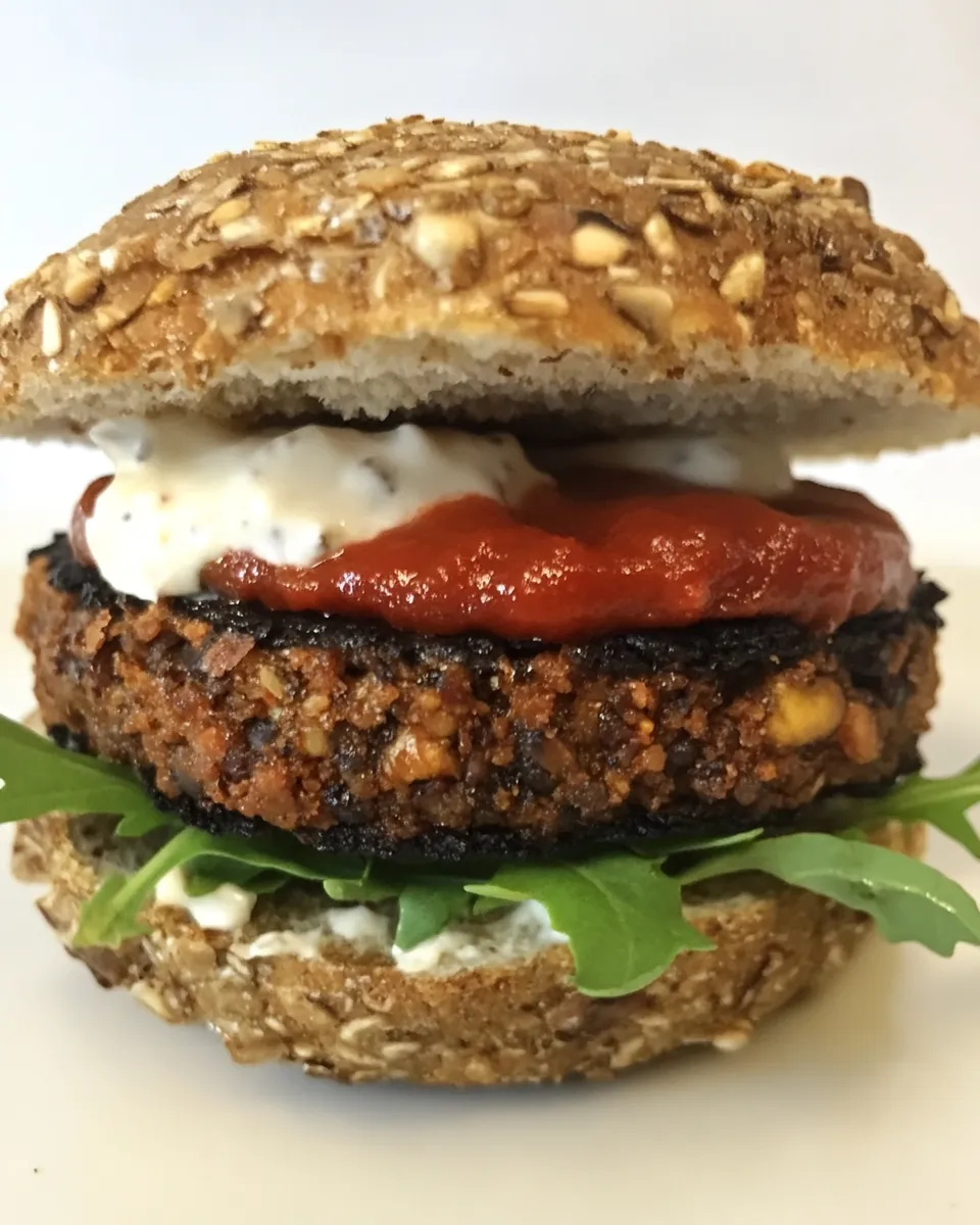 Homemade Black Bean Mushroom Burgers photo