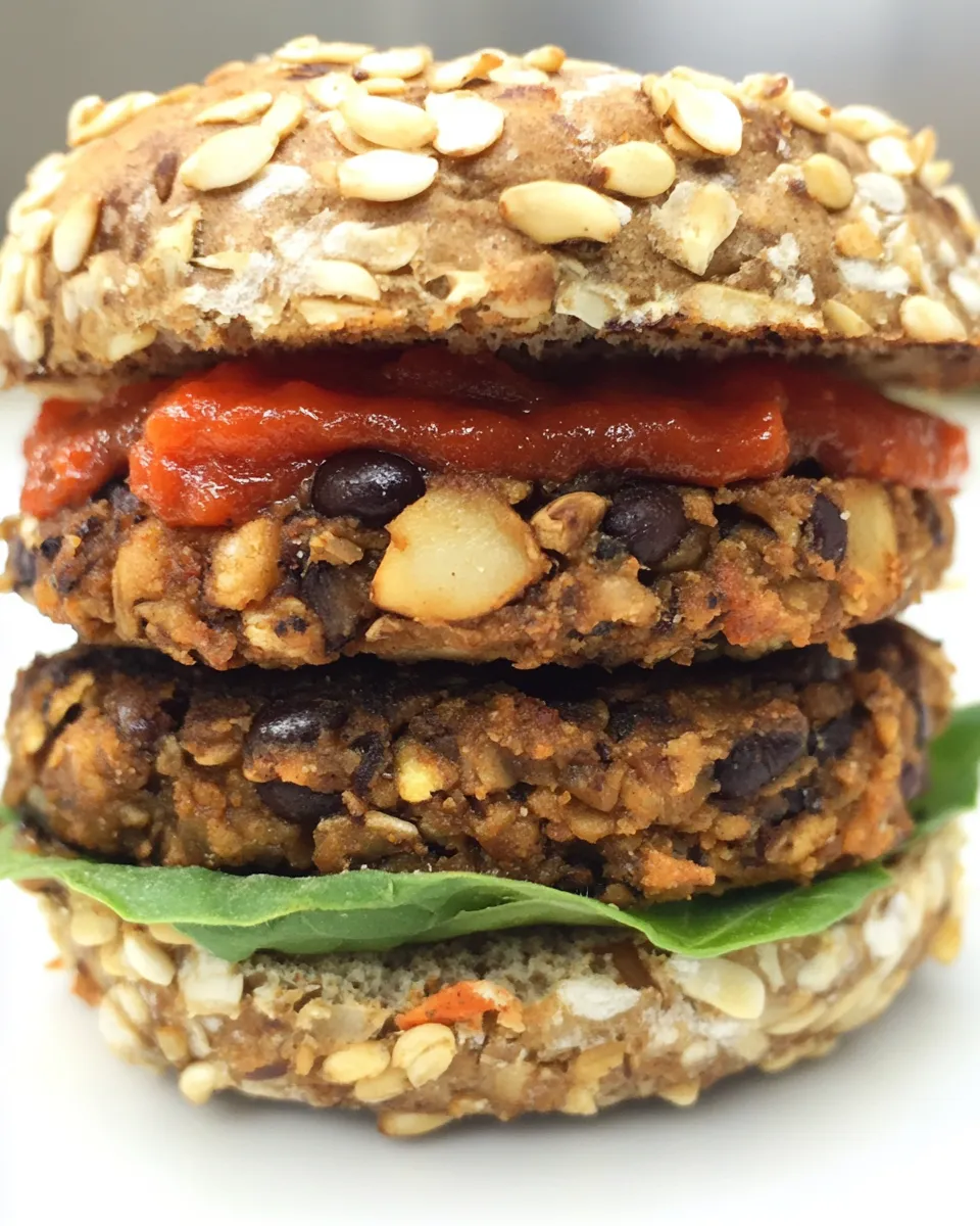 Easy Black Bean Mushroom Burgers image