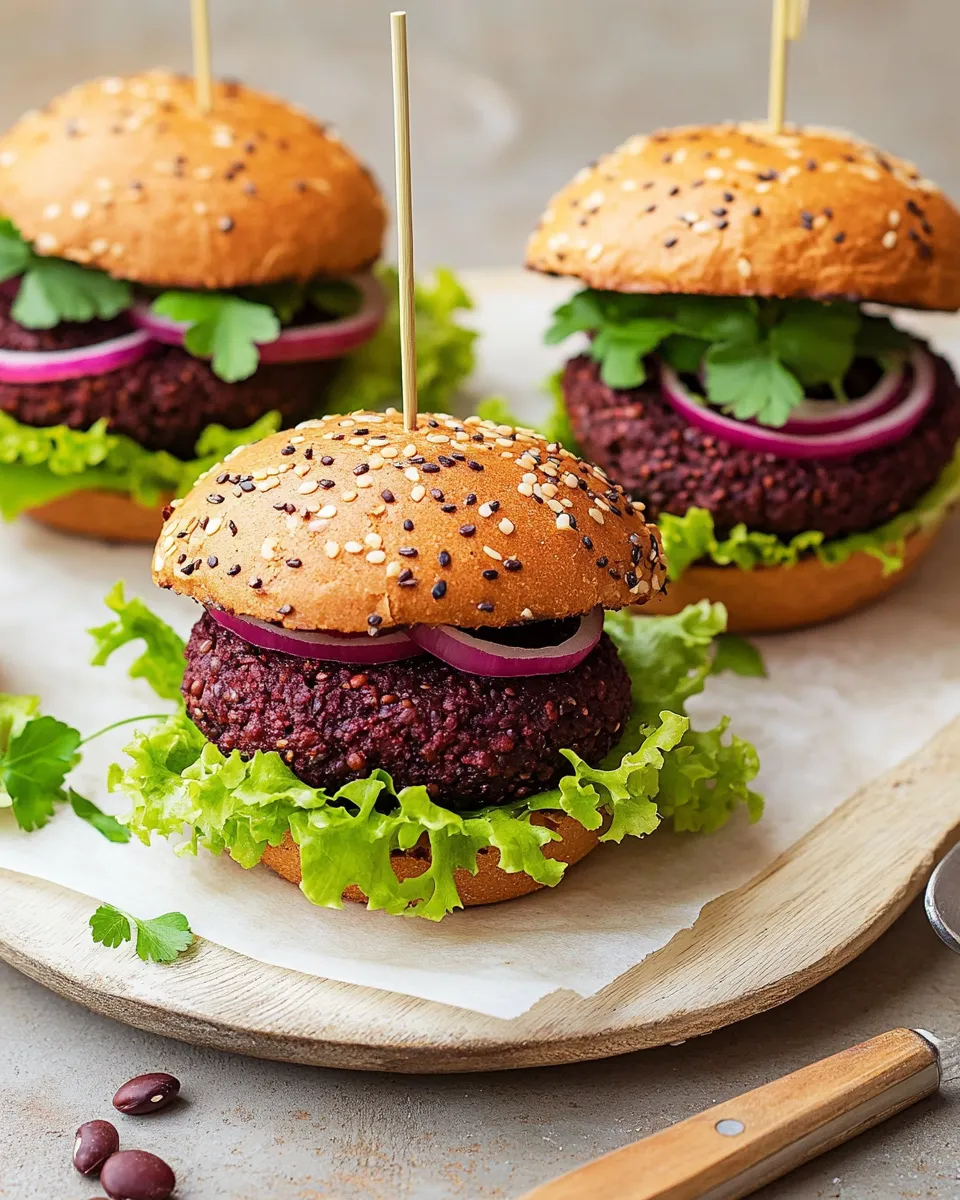 Delicious Black Bean Superfood Burgers shot