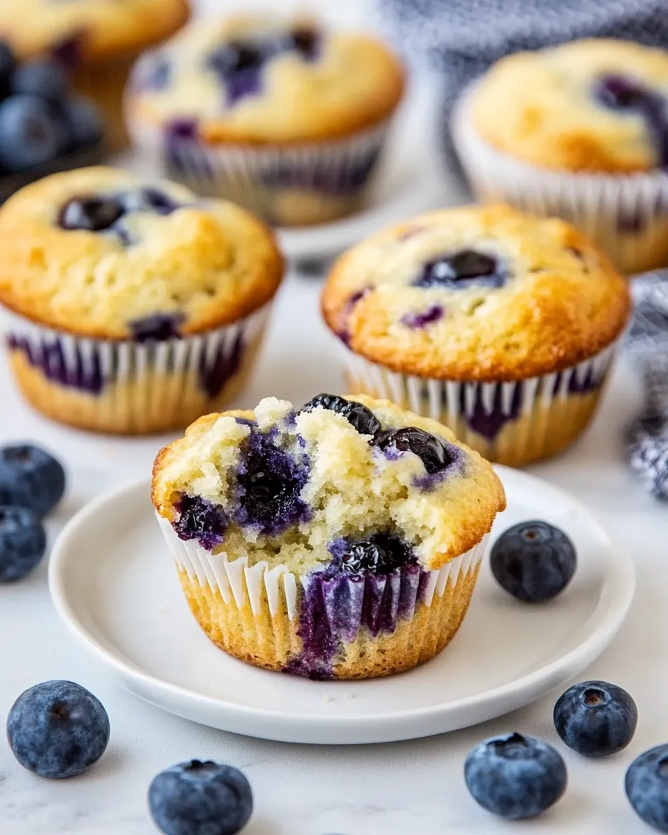Easy Blueberry Almond Flour Muffins image