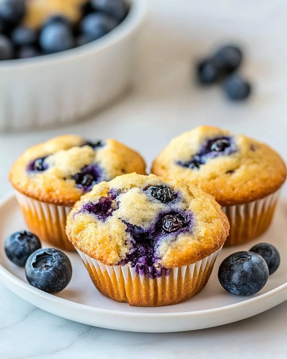 Healthy Blueberry Almond Flour Muffins dish photo