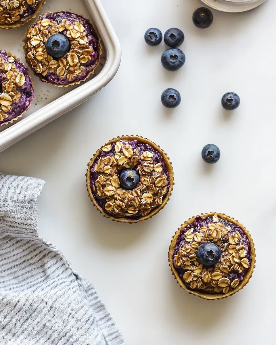 Homemade Blueberry Banana Baked Oatmeal Cups photo