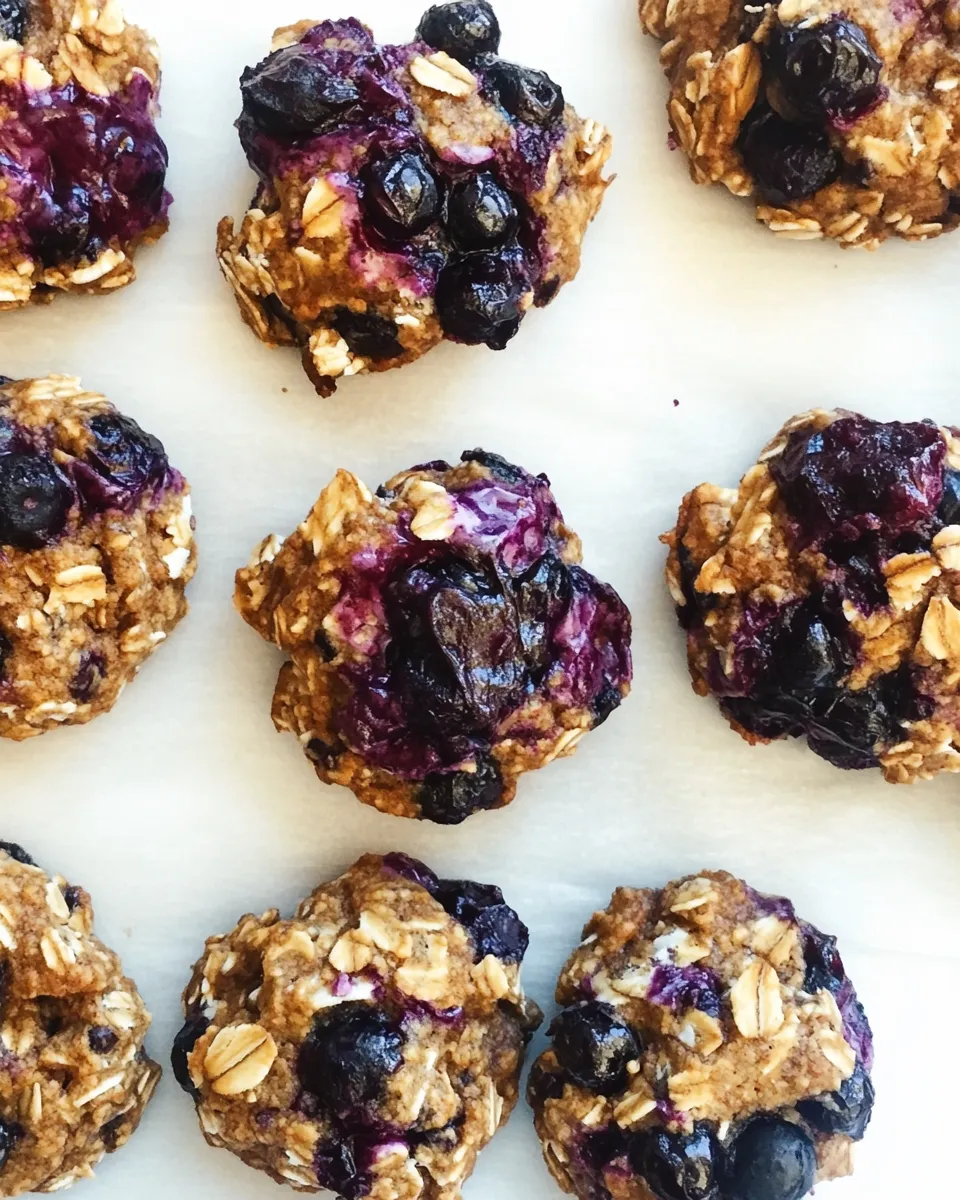 Healthy Blueberry Breakfast Cookies. shot