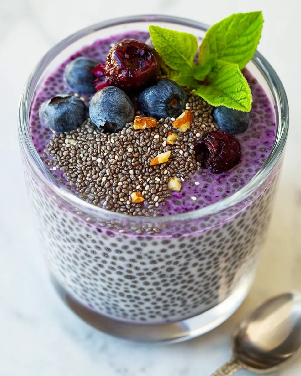 Easy Blueberry Chia Seed Pudding recipe photo