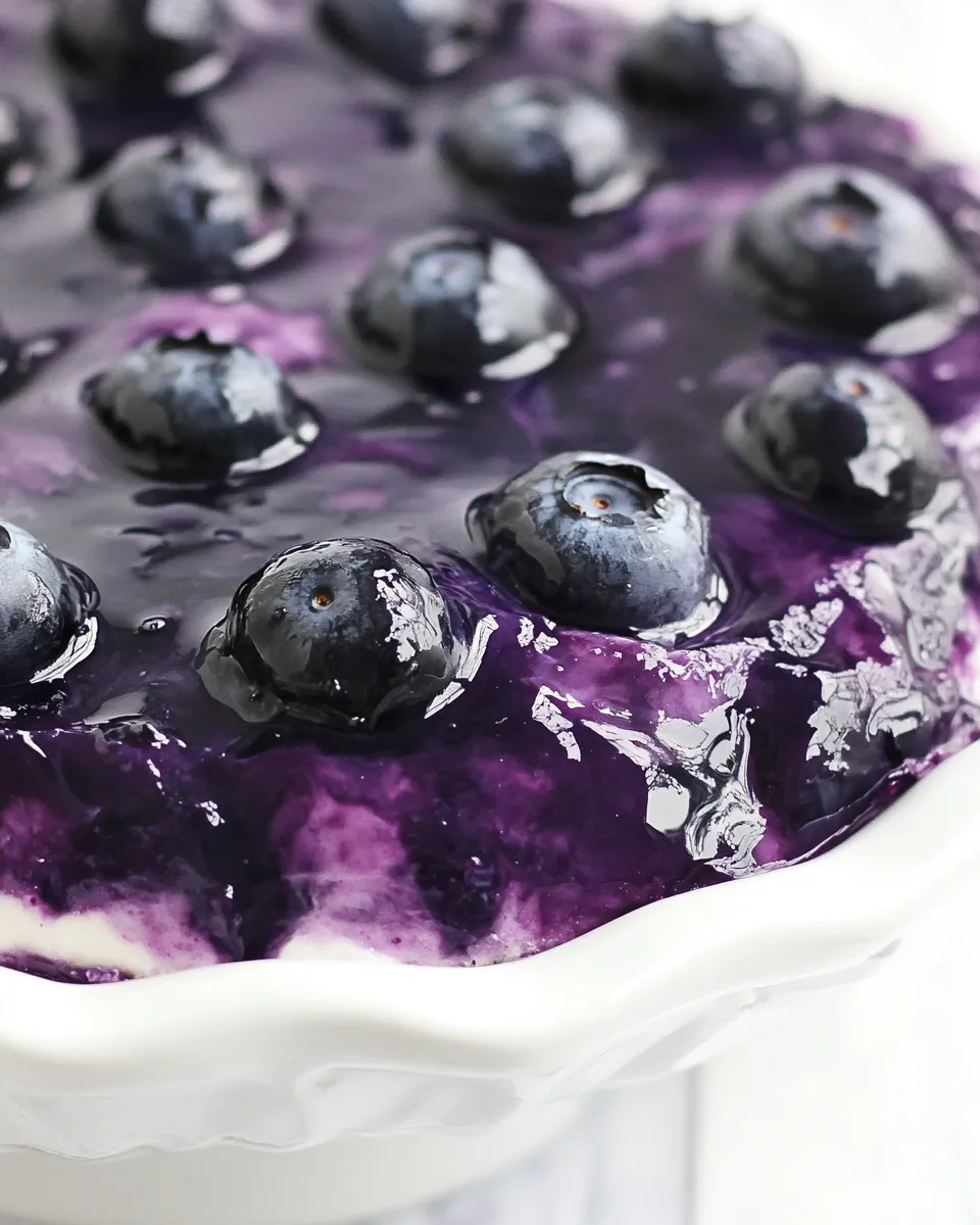 Delicious Blueberry Jello Salad shot