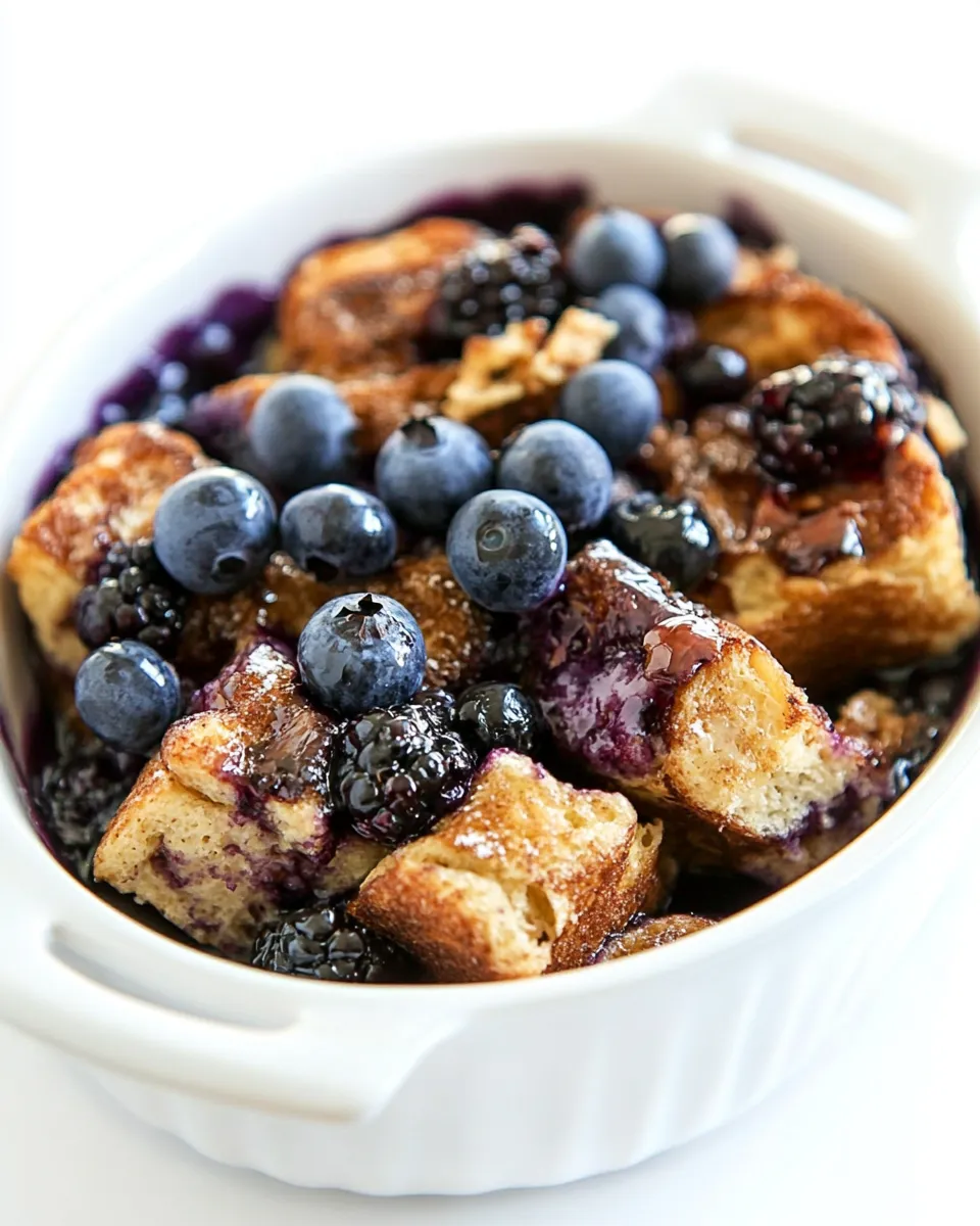 Delicious Blueberry Lemon French Toast Casserole image