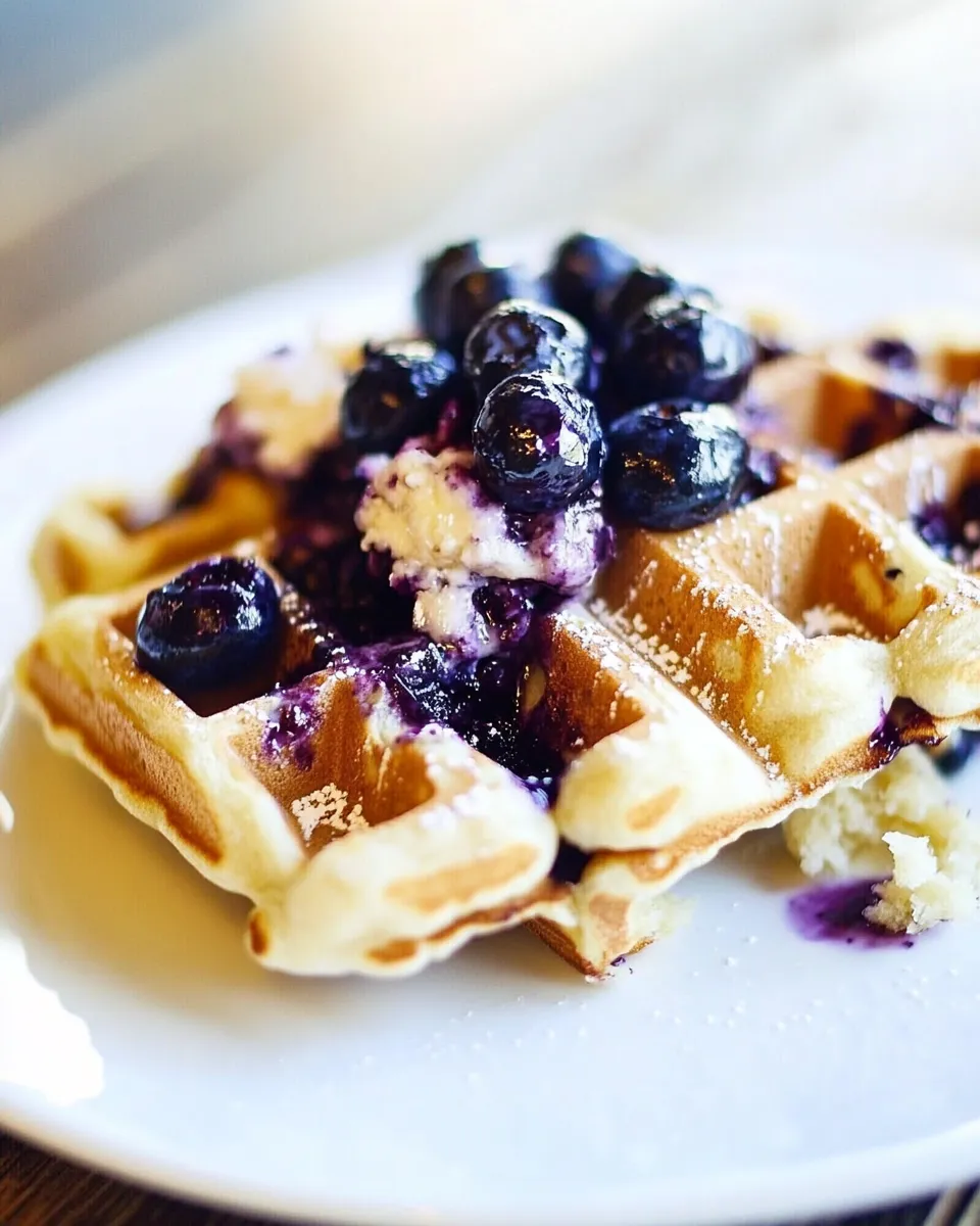 Homemade Blueberry Waffle Recipe photo